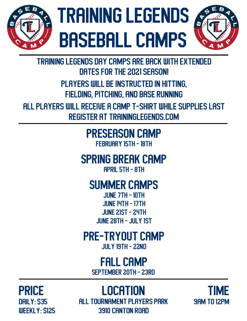 Baseball Camps Training Legends